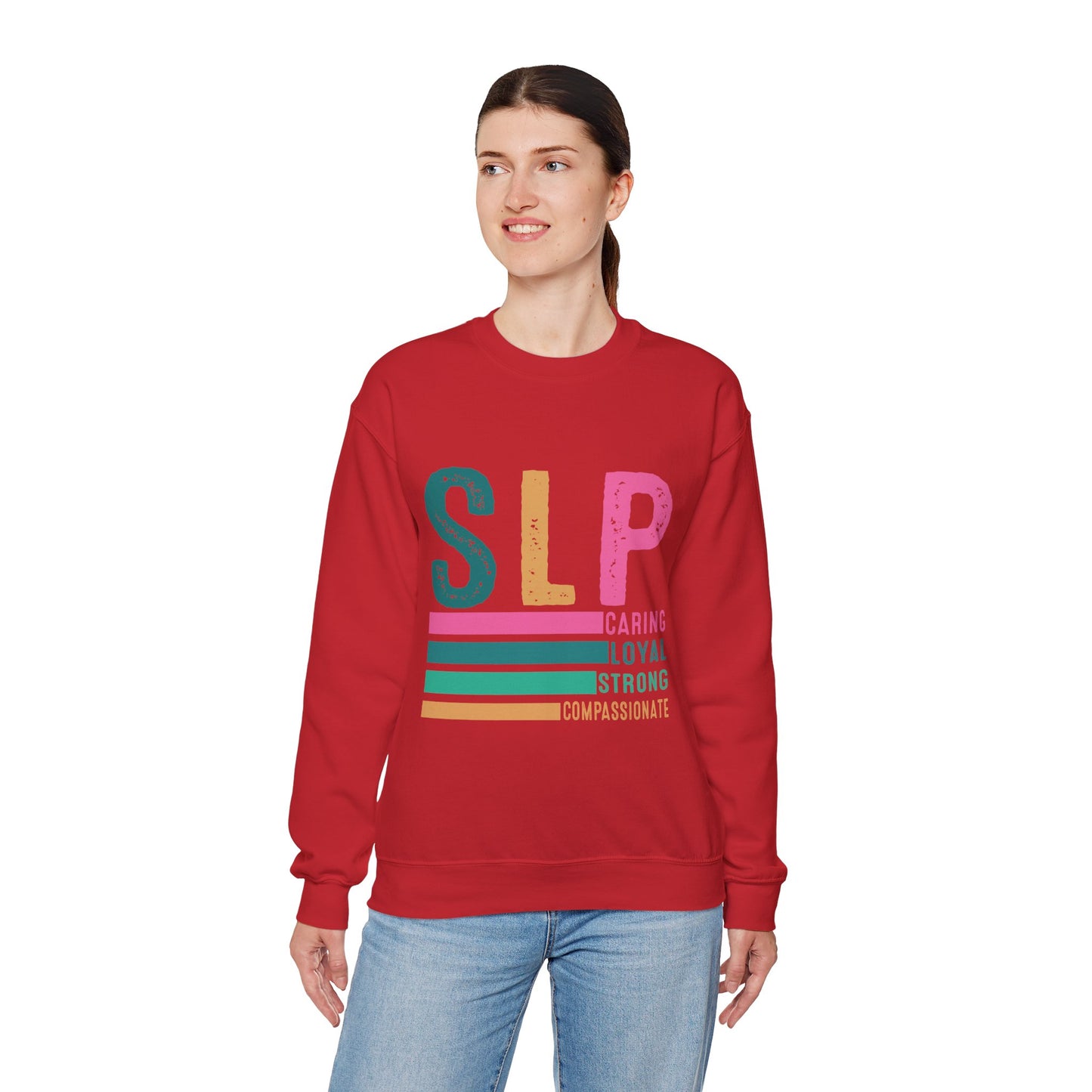 Caring Loyal Strong Crewneck Sweatshirt
