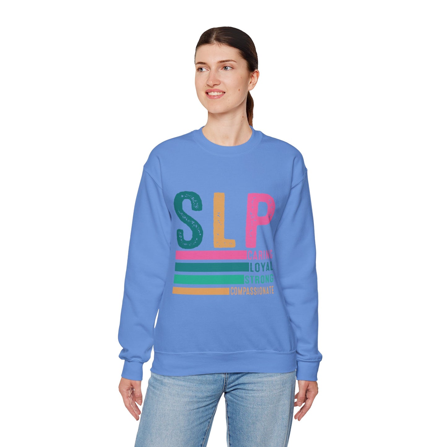 Caring Loyal Strong Crewneck Sweatshirt