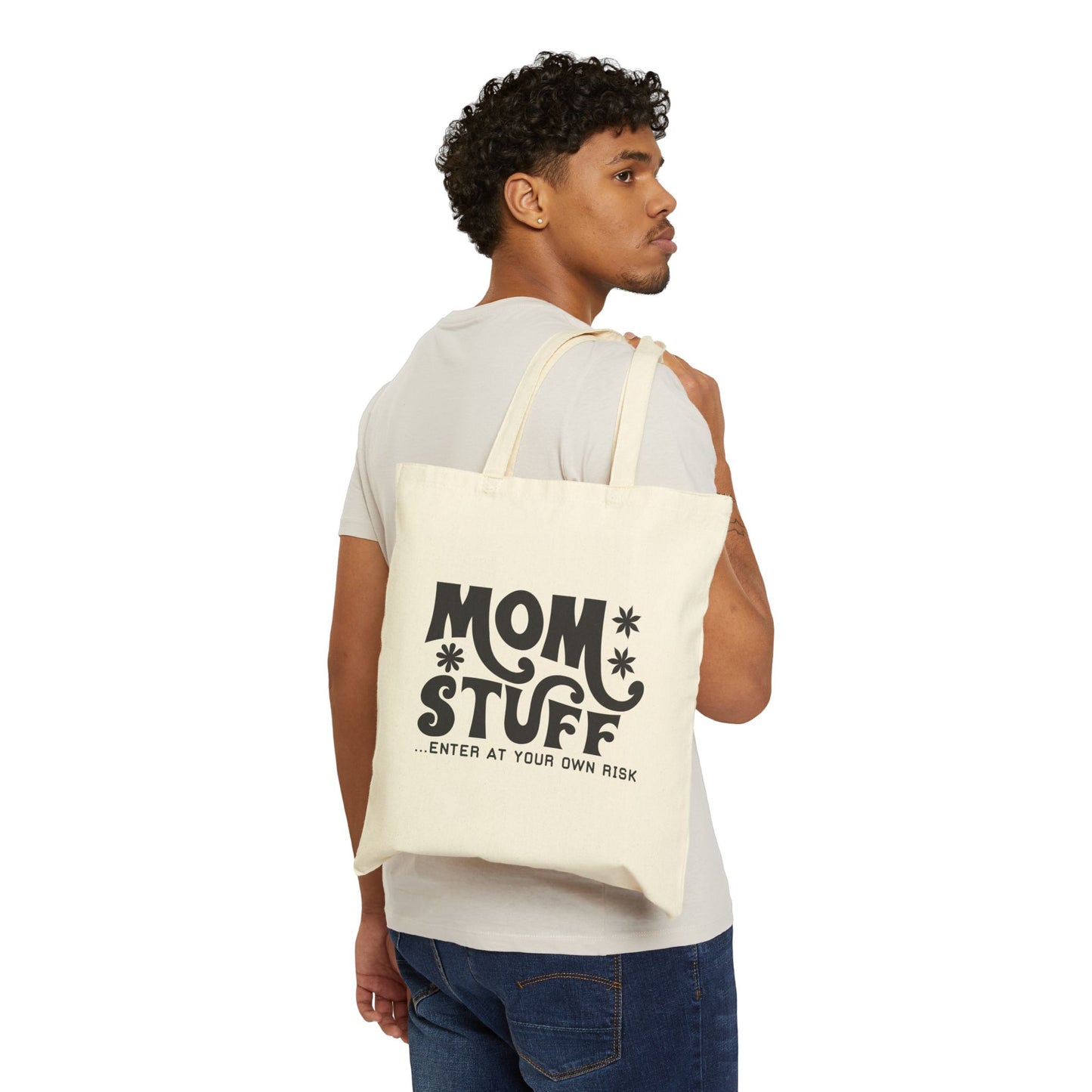 Funny Mom Stuff Cotton Canvas Tote Bag - Perfect for Shopping and Everyday Use