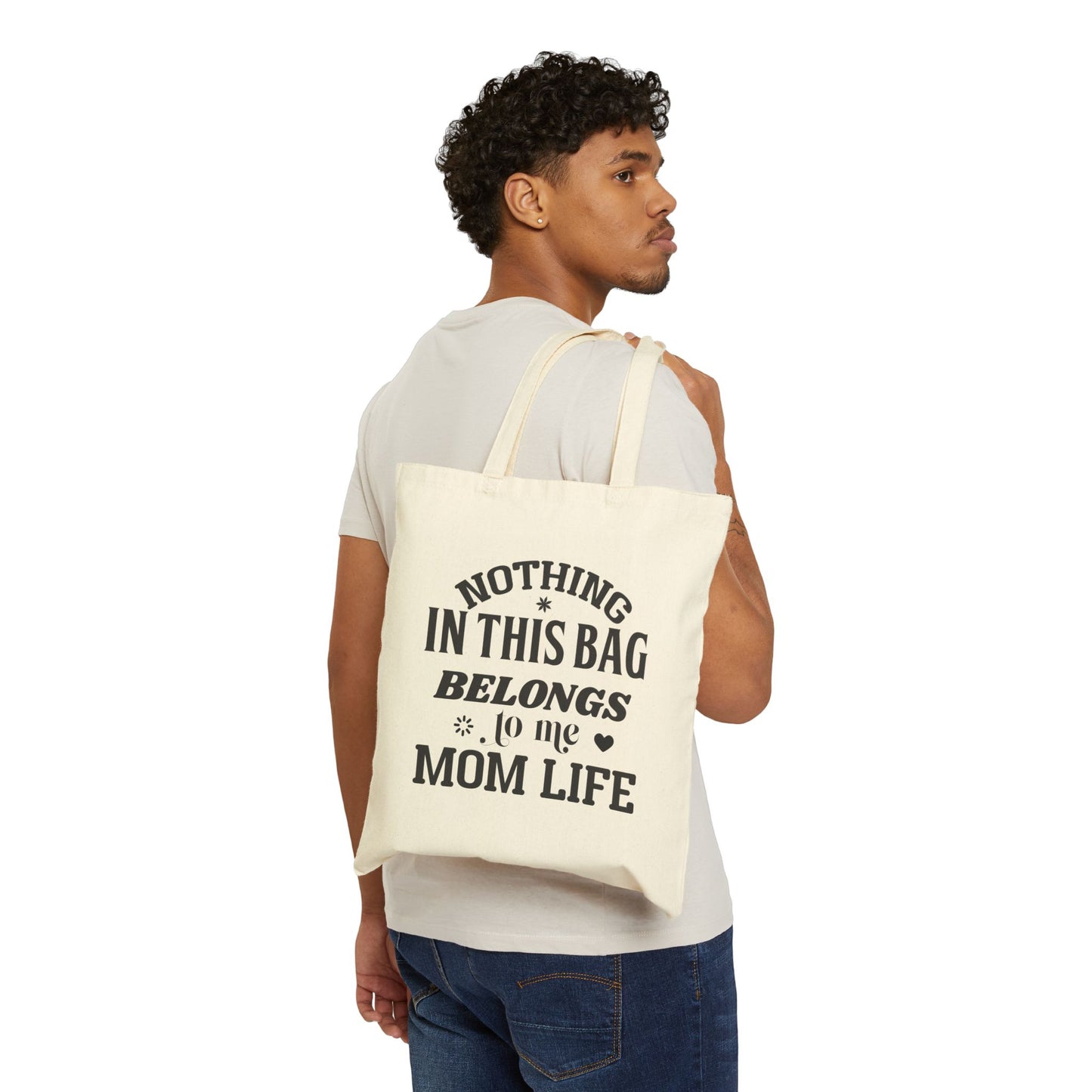Mom Life Cotton Canvas Tote Bag - Perfect for Mothers, Eco-Friendly, and Stylish