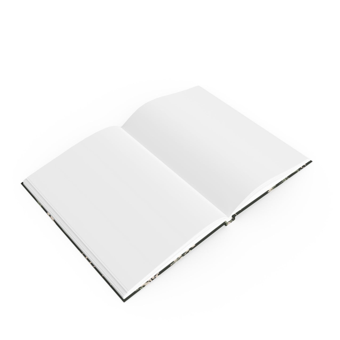 Floral Hard Backed Journal - Elegant Green Design for Nature Lovers
