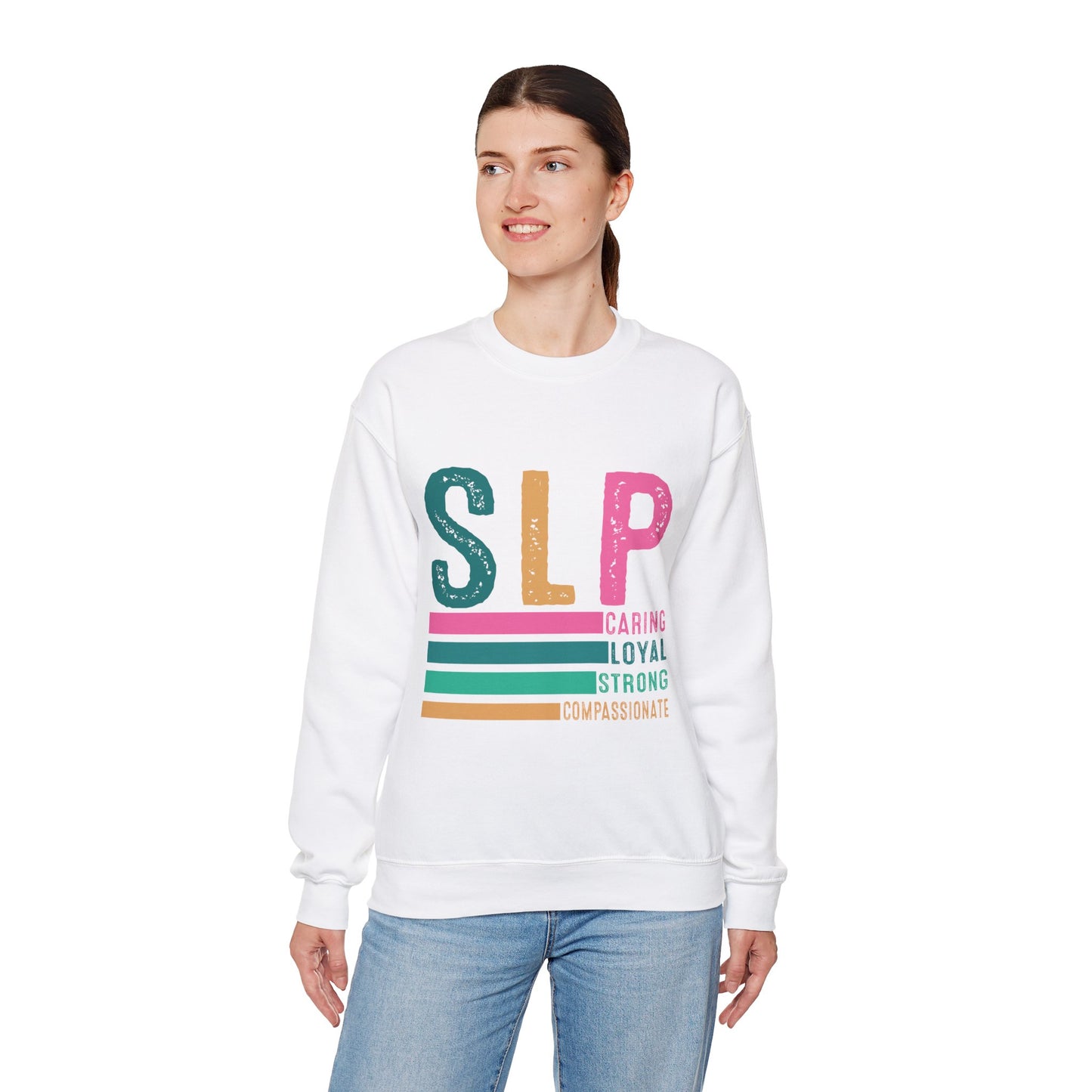 Caring Loyal Strong Crewneck Sweatshirt