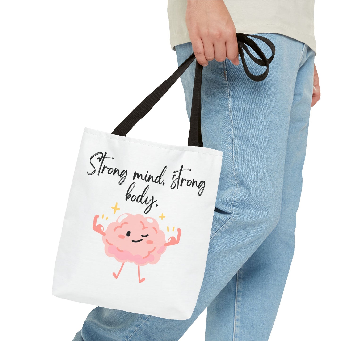 Strong Mind Strong Body Tote Bag – Fun & Motivational Design for Everyday Use