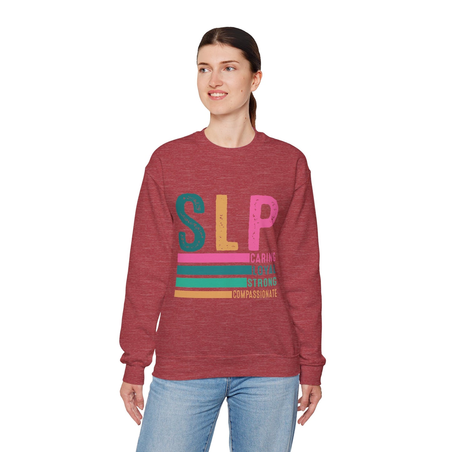 Caring Loyal Strong Crewneck Sweatshirt