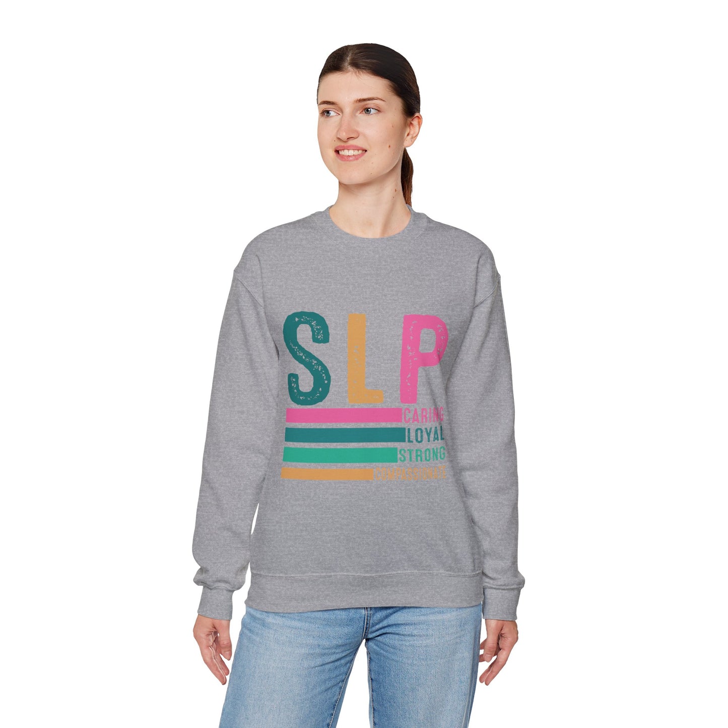 Caring Loyal Strong Crewneck Sweatshirt