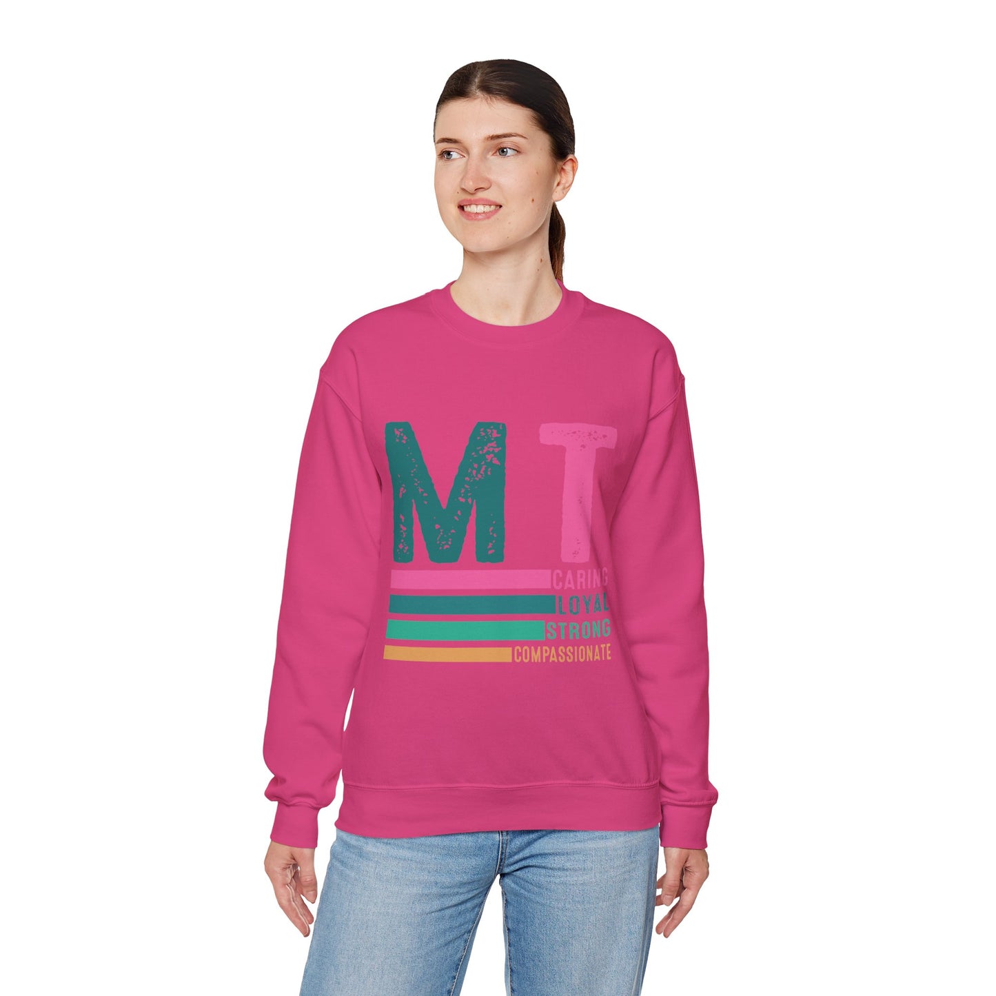 Caring Loyal Strong Unisex Sweatshirt - Compassionate Message Apparel