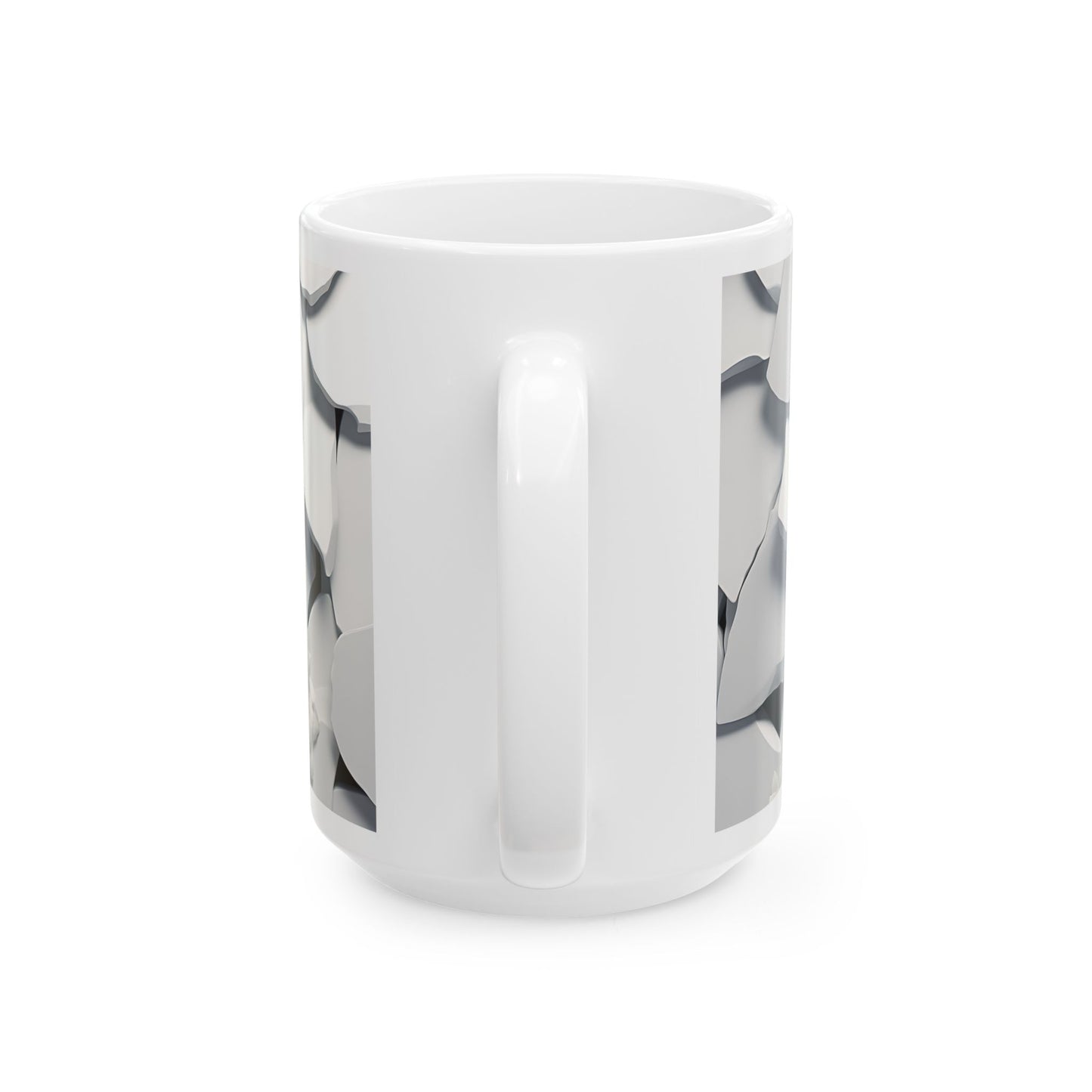 Cracked Wall Cat Mug - 11oz & 15oz Ceramic Drinking Cup for Cat Lovers