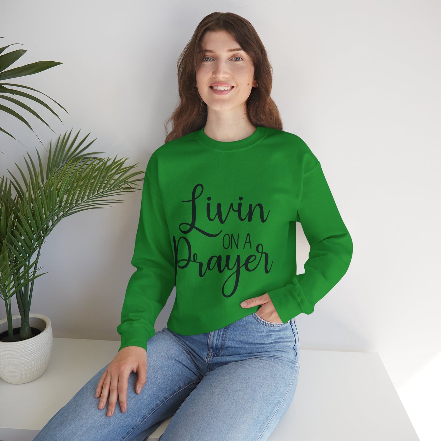 Livin' on a Prayer Crewneck Sweatshirt - Unisex Heavy Blend™