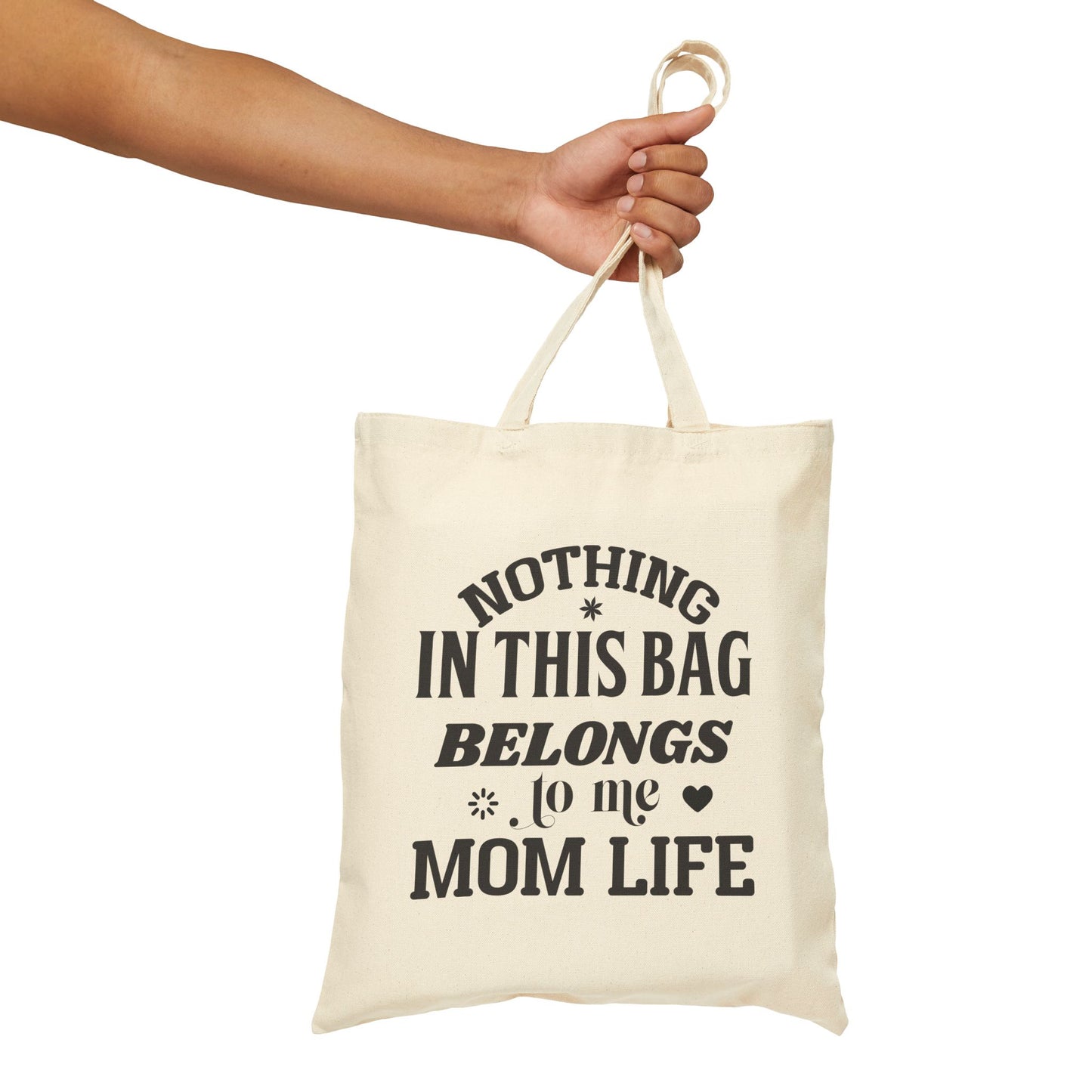 Mom Life Cotton Canvas Tote Bag - Perfect for Mothers, Eco-Friendly, and Stylish