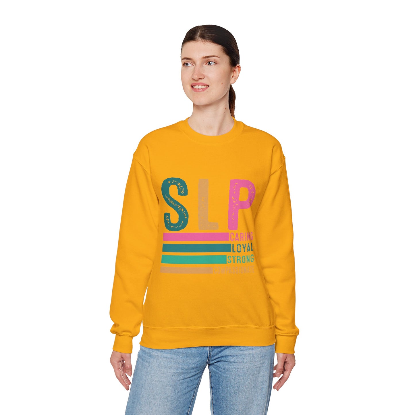 Caring Loyal Strong Crewneck Sweatshirt