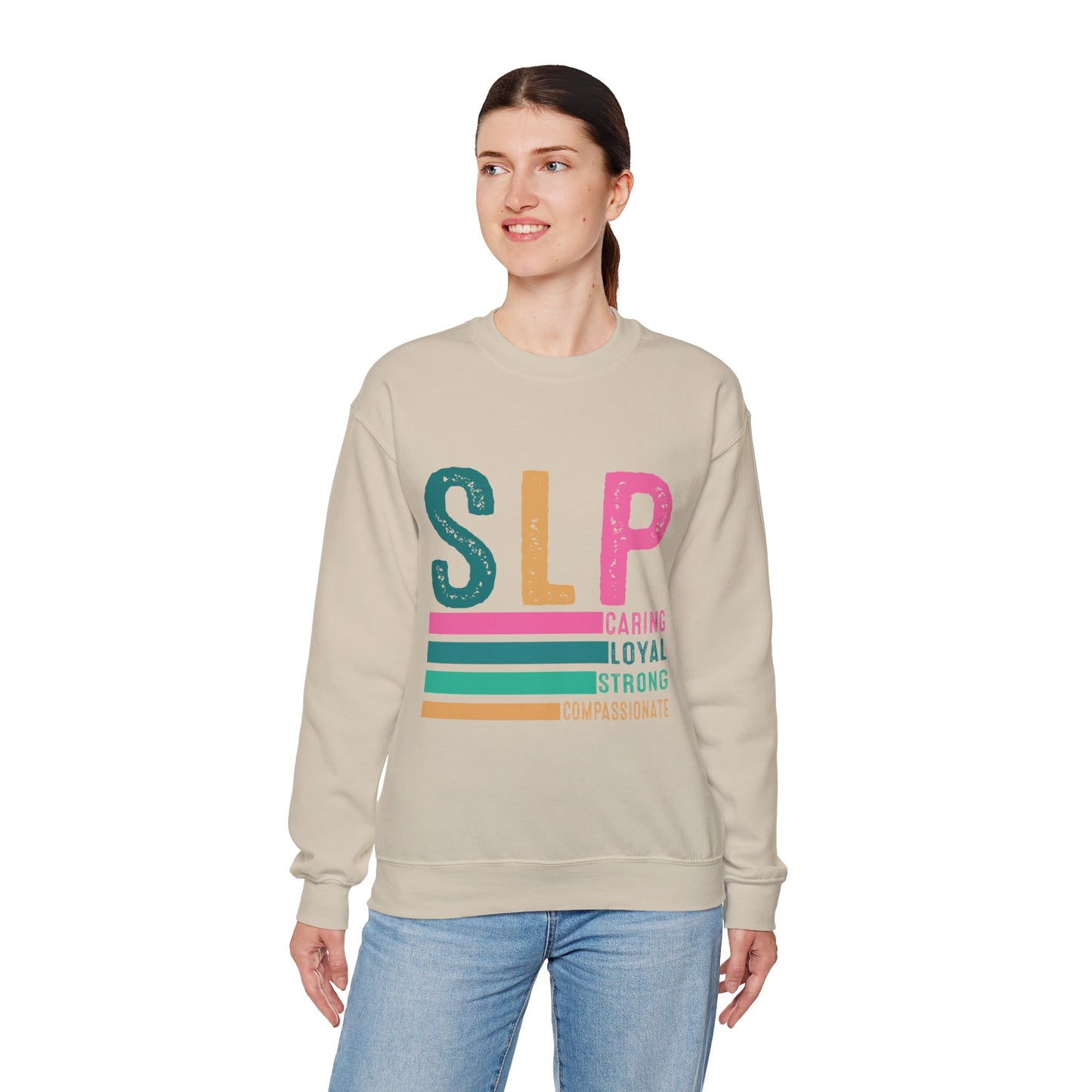 Caring Loyal Strong Crewneck Sweatshirt