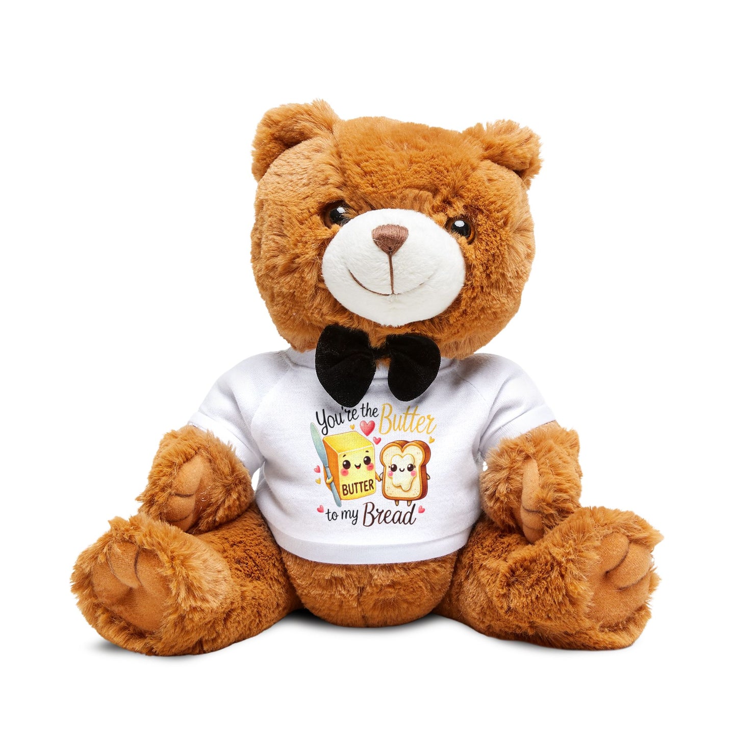 Cute Teddy Bear with "You're the Butter to My Bread" T-Shirt - Perfect Gift for Loved Ones