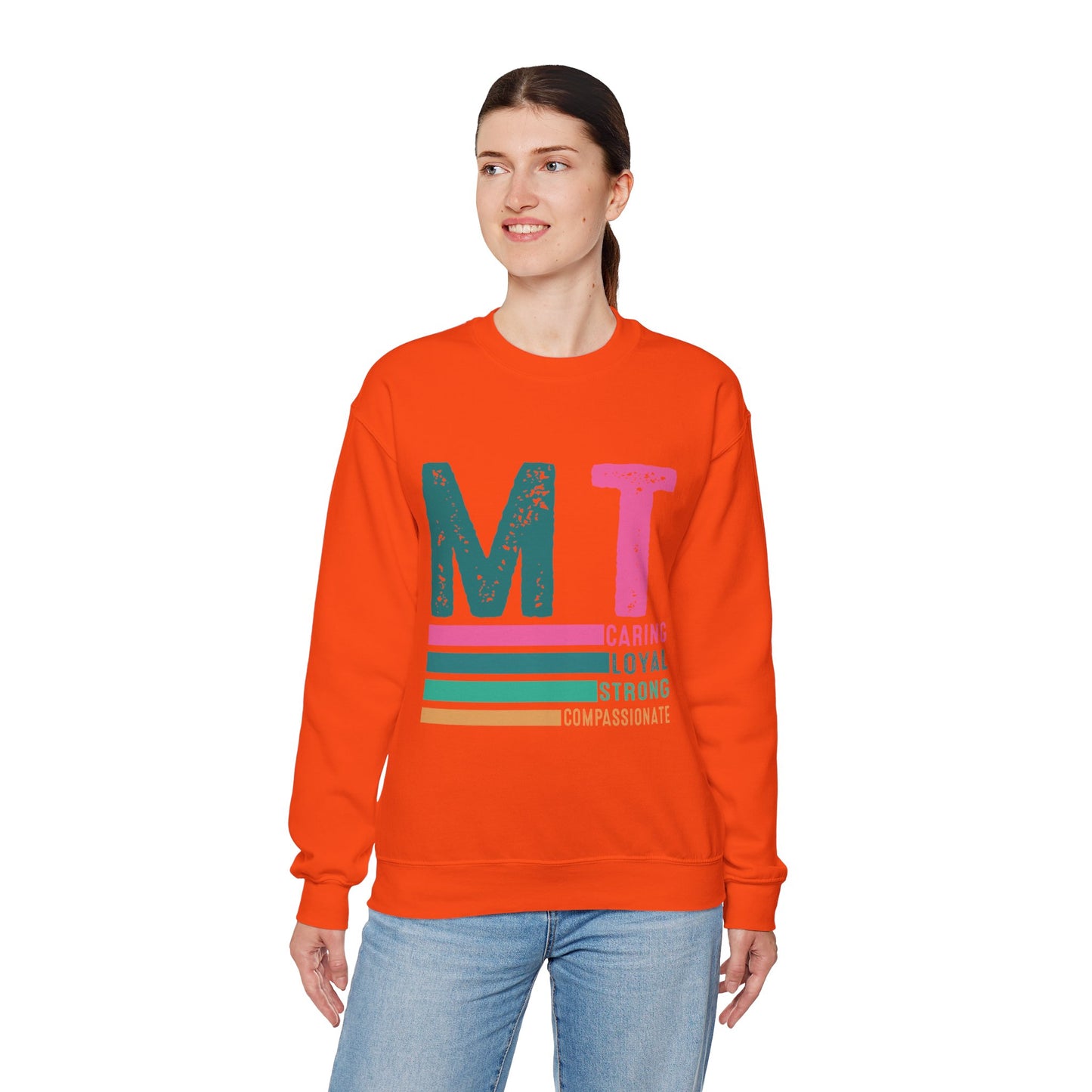 Caring Loyal Strong Unisex Sweatshirt - Compassionate Message Apparel