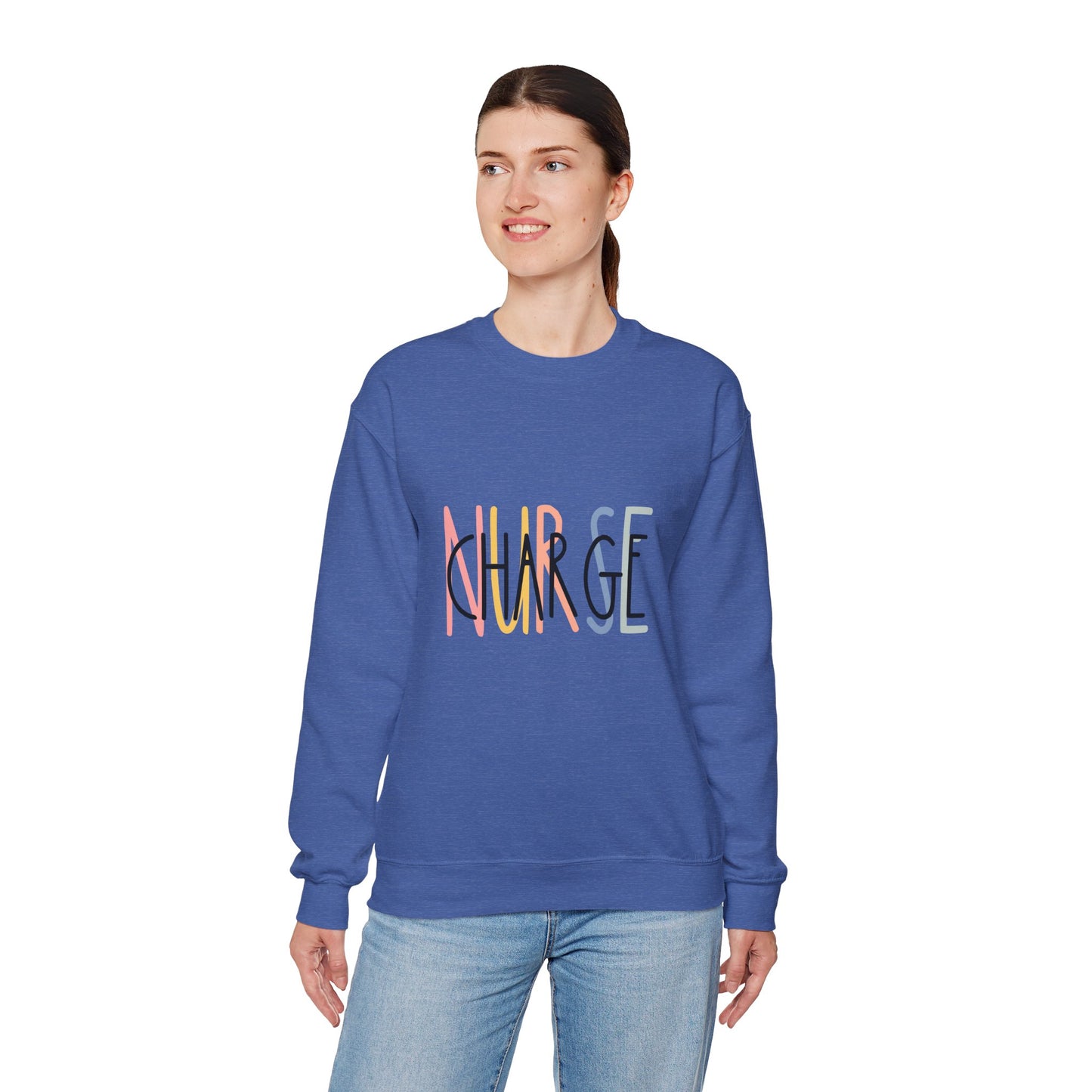 Unisex Heavy Blend™ Crewneck Sweatshirt - 'CHARGE' Motivational Statement Apparel