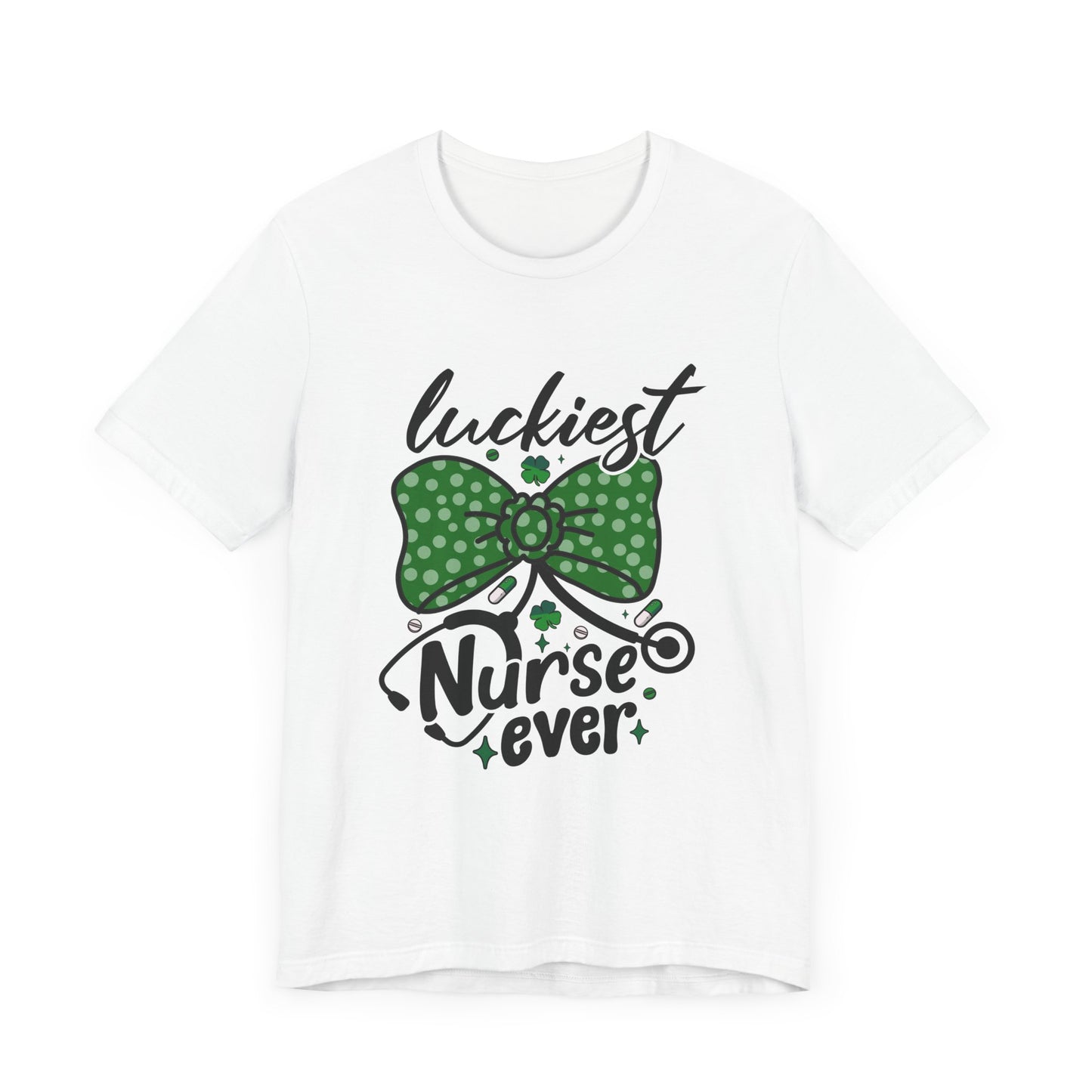 Luckiest Nurse Ever Unisex Short Sleeve Tee - Perfect for St. Patrick's Day