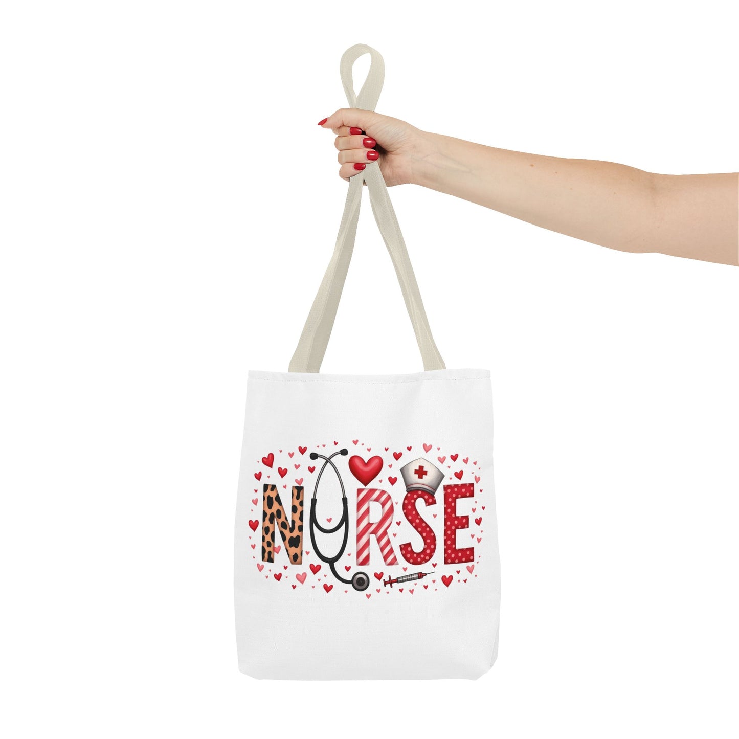 Cute Nurse Tote Bag - Heart Design - Perfect Gift for Nurses