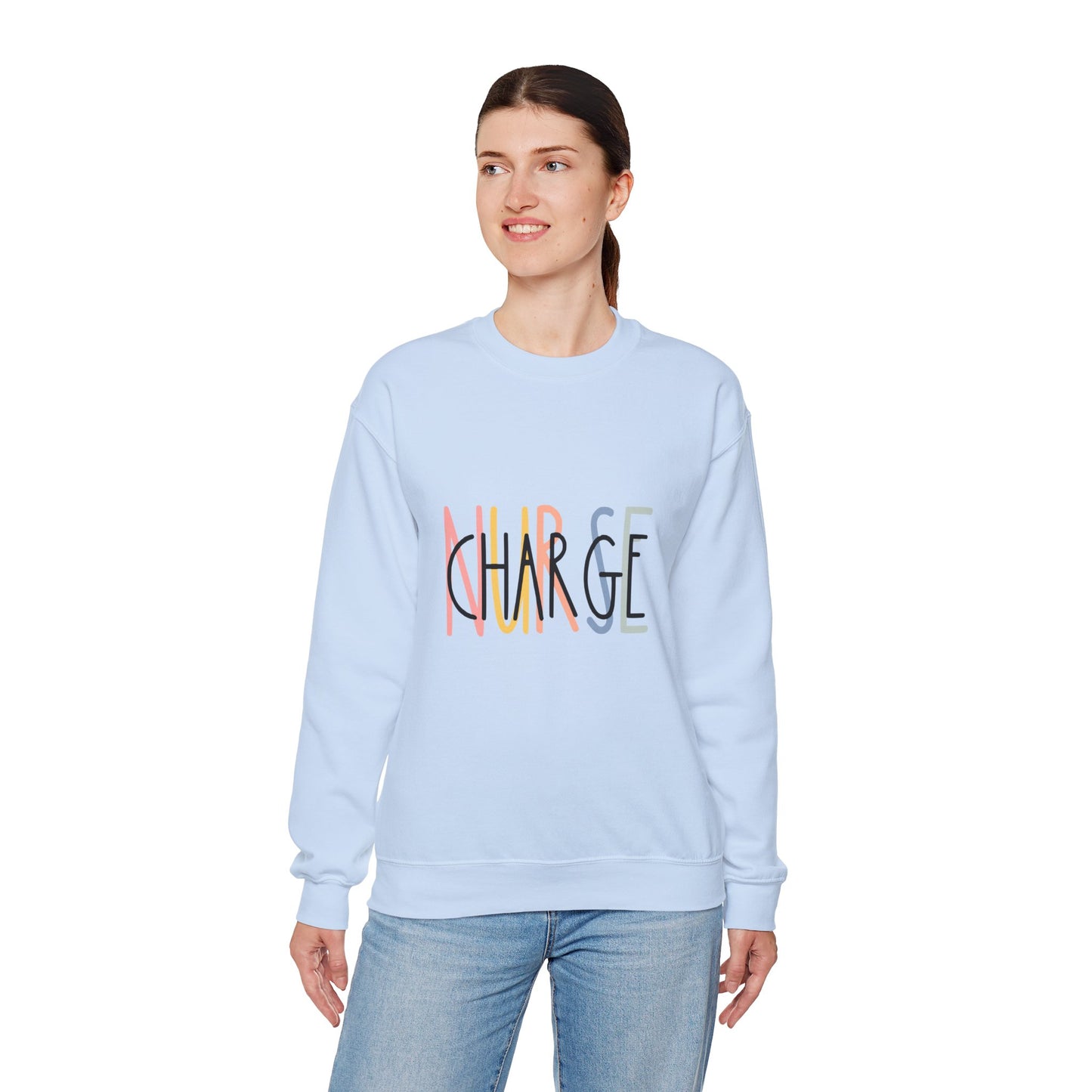 Unisex Heavy Blend™ Crewneck Sweatshirt - 'CHARGE' Motivational Statement Apparel
