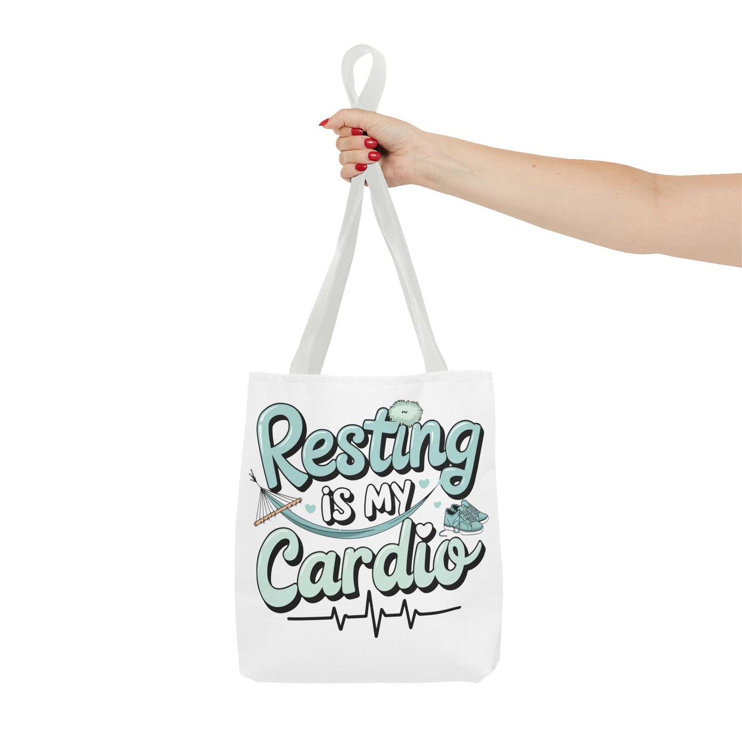 Resting is My Cardio Tote Bag - Fun Workout Motivational Bag for Gym Lovers