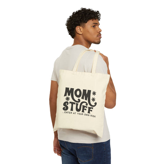 Funny Mom Stuff Cotton Canvas Tote Bag - Perfect for Shopping and Everyday Use