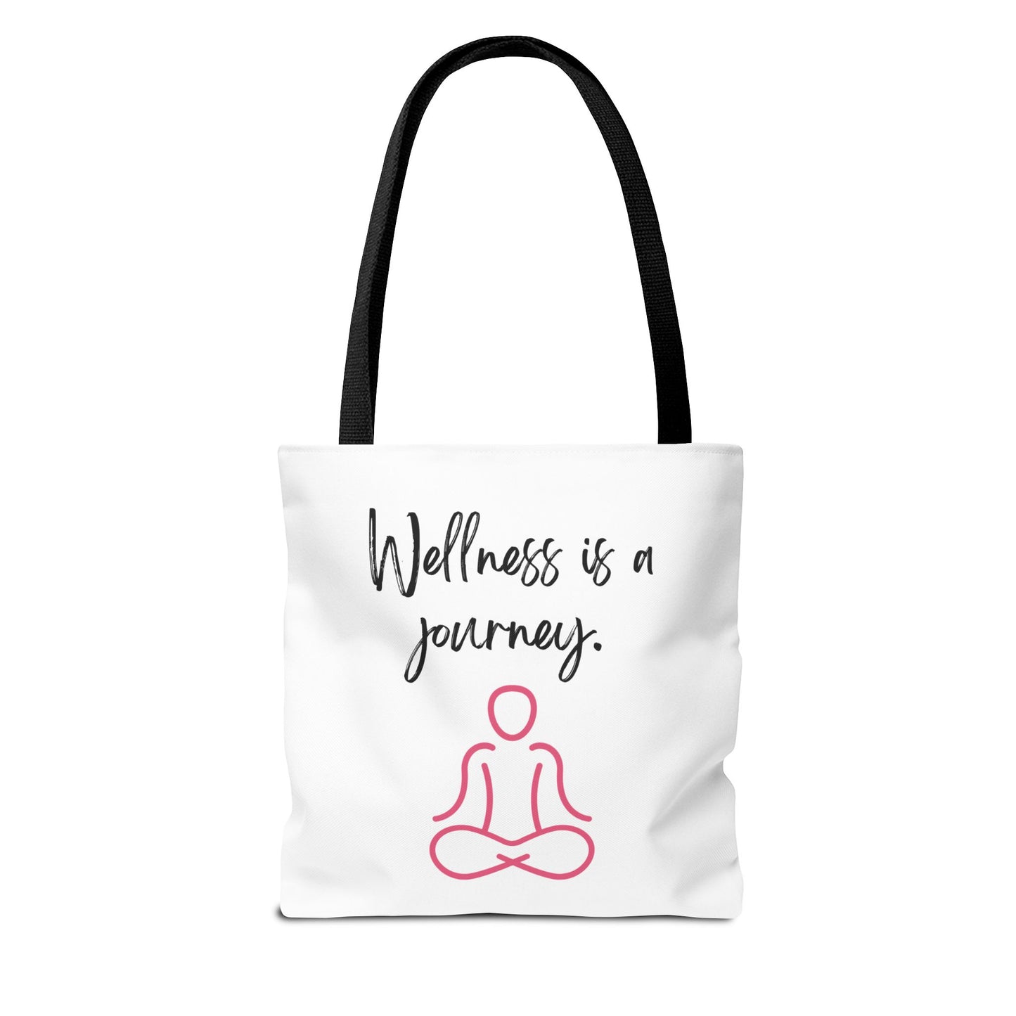 Wellness is a Journey Tote Bag - Motivational Yoga Bag for Mindfulness & Self-Care