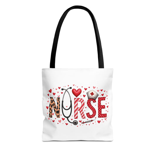 Cute Nurse Tote Bag - Heart Design - Perfect Gift for Nurses